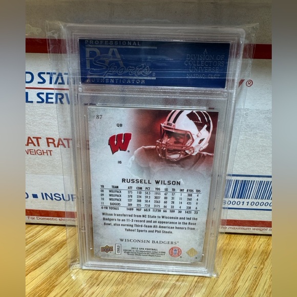 2012 SP AUTHENTIC #87 RUSSELL WILSON ROOKIE RC NFL Football PSA 10 - Picture 4 of 4